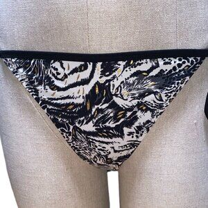 Seekers Australia Swimwear Bottom M Women Bikini Animal Print Tiger Jaguar Gold